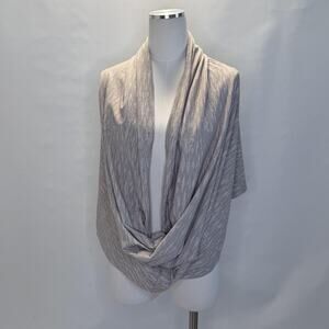 Lululemon Scarf Womens One Size Gray Vinyasa Infinity Button Wrap Multiway